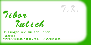 tibor kulich business card